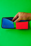 COMME DES GARÇONS SUPER FLUO GREEN MEDIUM ZIP WALLET