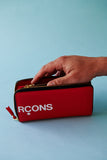 Comme des Garçons Huge Logo Zip Around Wallet (Red)