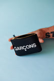 Comme des Garçons Huge Logo Small Zip Pouch Wallet (Black)