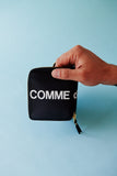 Comme des Garçons Huge Logo Full Zip Small Wallet (Black)