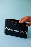 Comme des Garçons Huge Logo Zip Pouch Wallet (Black)