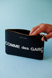 Comme des Garçons Huge Logo Zip Pouch Wallet (Black)