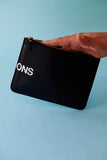 Comme des Garçons Huge Logo Zip Pouch Wallet (Black)