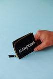 Comme des Garçons Huge Logo Half Zip Small Wallet (Black)