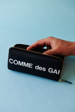 Comme des Garçons Huge Logo Zip Around Travel Wallet (Black)