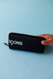 Comme des Garçons Huge Logo Zip Around Travel Wallet (Black)