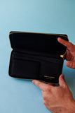 Comme des Garçons Huge Logo Zip Around Travel Wallet (Black)