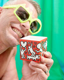KEITH HARING "WHITE ON RED" SQUARE PERFUMED CANDLE