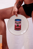 ANDY WARHOL PORCELAIN PLATE -  CAMPBELL - PINK/RED