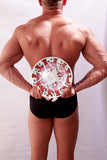 Keith Haring PORCELAIN and platinum PLATE "Red on White"