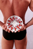 Keith Haring PORCELAIN and platinum PLATE "Red on White"