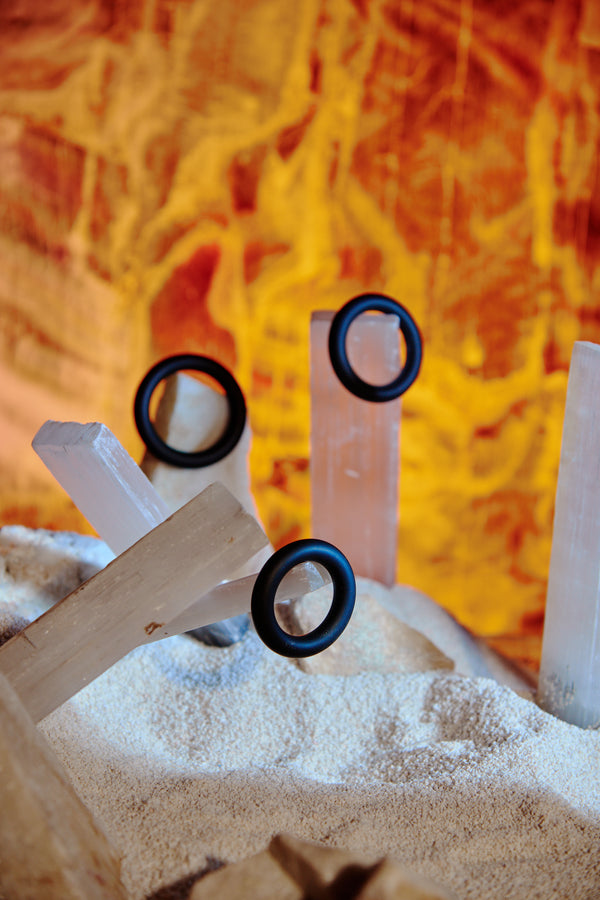 OptiMALE 3 C-Ring Set Silicone Cock Ring Thick (3 Piece Kit) - Black