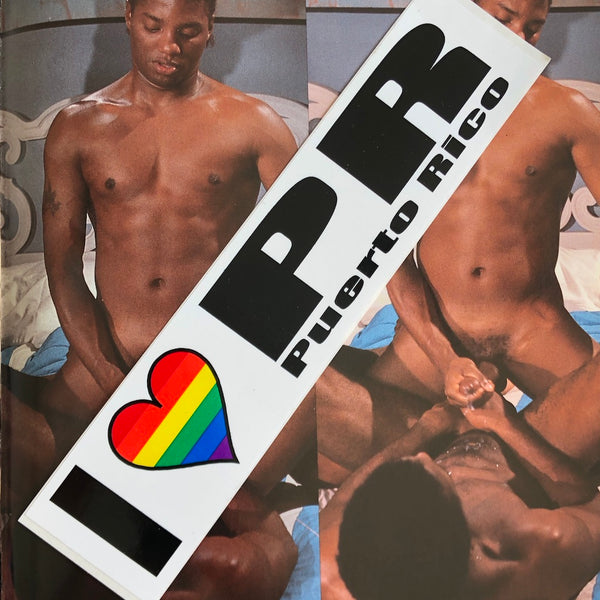 I LOVE PUERTO RICO VINTAGE BUMBER STICKER