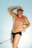 Ball Stretcher With Leash  by Strict Leather