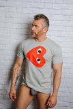 COMME des GARÇONS PLAY GRAY T-SHIRT