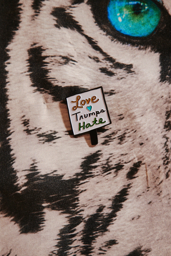 Love Trumps Hate Enamel Pin By The Found