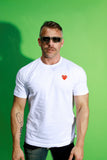 COMME des GARÇONS PLAY RED HEART ON WHITE T-SHIRT