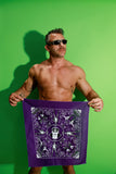 Tom of Finland Bandana by Peachy Kings purple