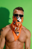 Tom of Finland Bandana by Peachy Kings Orange