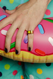 Yellow Circle Ring Gold by Jonathan Johnson