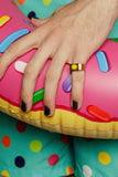 Yellow Circle Ring Gold by Jonathan Johnson
