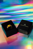 Yellow Triangle Ring Gold by Jonathan Johnson