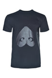 COMME des GARÇONS PLAY Upside down Heart BLACK T-SHIRT