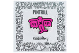 KEITH HARING BAT DEMON PIN - PINK