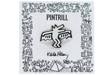 KEITH HARING BAT DOG PIN - WHITE