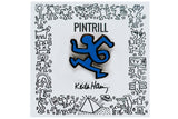 KEITH HARING TWIST MAN PIN - BLUE