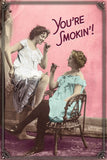 YOU'RE SMOKIN' LESBIAN GREETING CARD BY KWEER CARDS