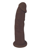 8 Inch Fleshstixxx Moldable Silicone Dildo w/o Balls - Dark tone