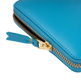 COMME DES GARÇONS ZIP AROUND MULTI-CARD WALLET BLUE