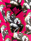 Tom of Finland YOU SUCK! VALENTINE'S DAY Card by Peachy Kings