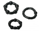 Black Performance Erection Rings 3 Pack