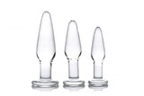 Prisms 3 Piece Glass Anal Plug Kit