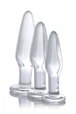 Prisms 3 Piece Glass Anal Plug Kit