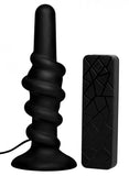 Coiled Silicone Swirl Vibrating Anal Plug with Remote