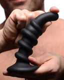 Coiled Silicone Swirl Vibrating Anal Plug with Remote