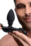 Male Cock Ring Harness with Silicone Anal Plug  by Strict Leather