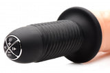 The Curved Dicktator 13 Mode Vibrating Giant Dildo Thruster by Master Series - FLESH