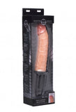 The Curved Dicktator 13 Mode Vibrating Giant Dildo Thruster by Master Series - FLESH