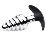 Dark Hive Metal and Silicone Ribbed Anal Plug