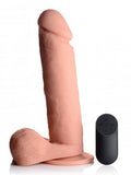 Big Shot Vibrating Silicone Dildo w. Balls - 9 Inch