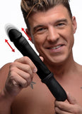 8X Auto Pounder Vibrating and Thrusting Dildo with Handle by Master Series - BLACK