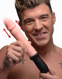 8X Auto Pounder Vibrating and Thrusting Dildo with Handle by Master Series - FLESH