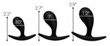 Master Series Dark Droplets 3 Piece Curved Silicone Anal Trainer Set