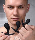 Master Series Dark Droplets 3 Piece Curved Silicone Anal Trainer Set