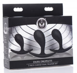 Master Series Dark Droplets 3 Piece Curved Silicone Anal Trainer Set