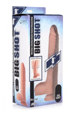 Big Shot Vibrating and Rotating Silicone Dildo w. Balls- 8 Inch